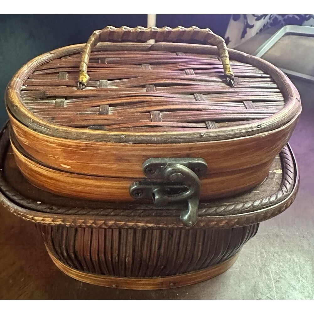 Vintage Bamboo,Decorative Latched Box